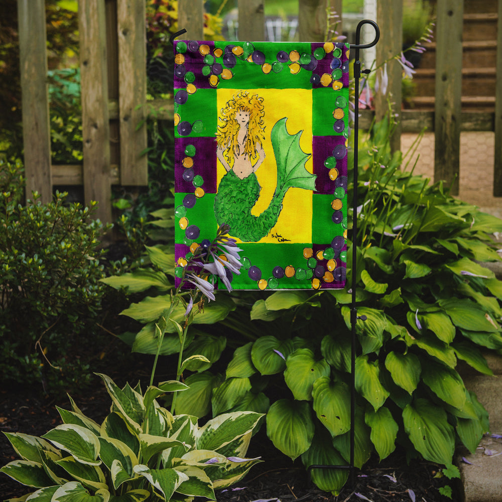 Mardi Gras Mermaid Flag Garden Size.