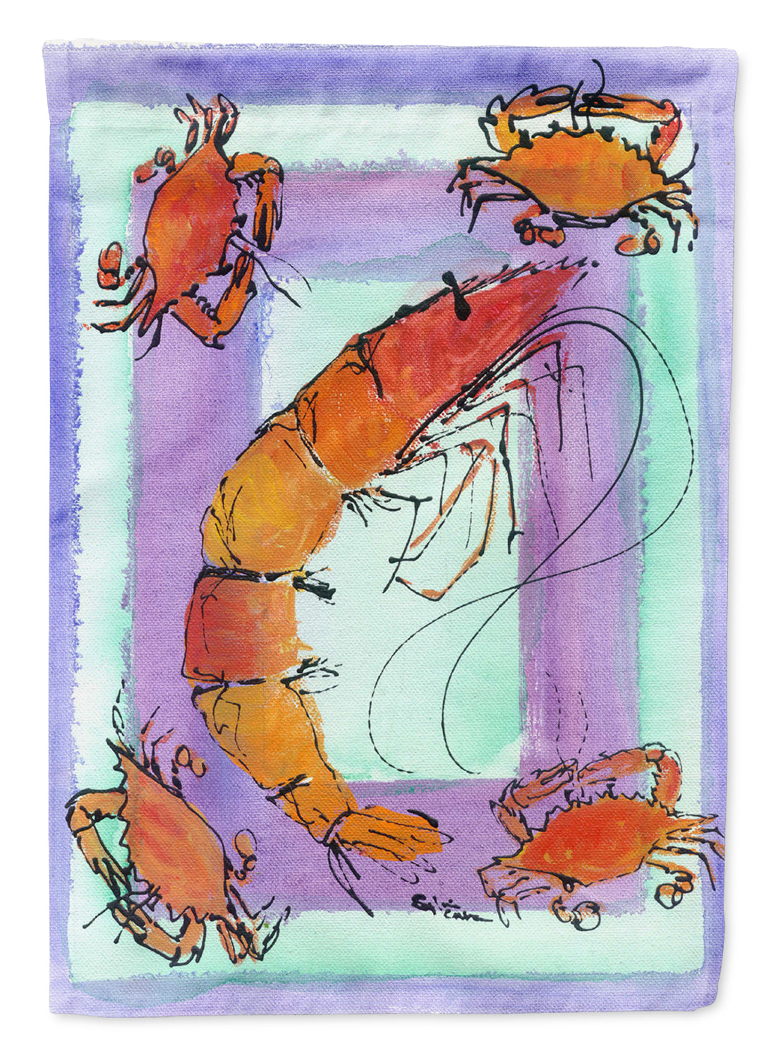 Crab  Flag Canvas House Size  the-store.com.