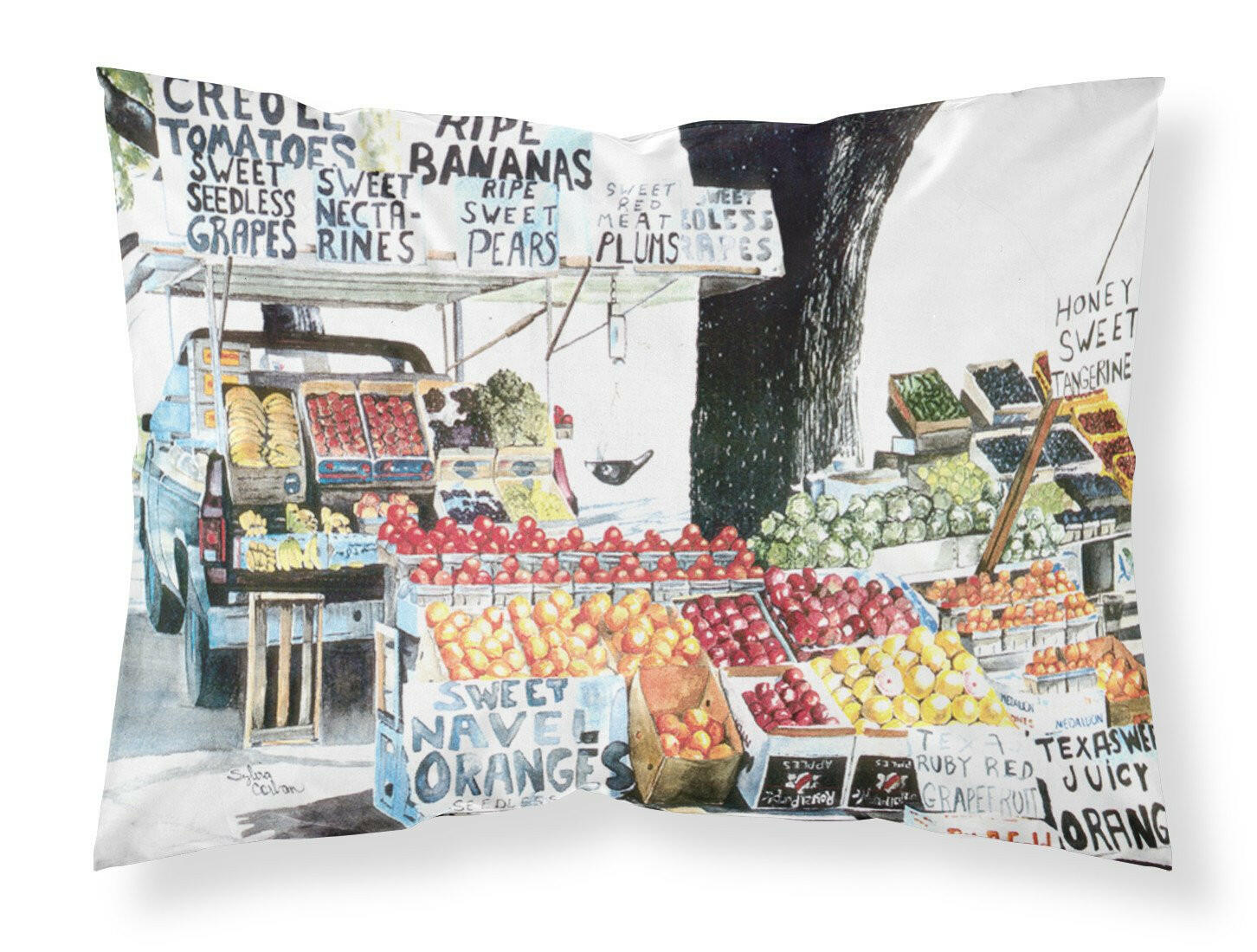 Fruit Stand Moisture wicking Fabric standard pillowcase by Caroline's Treasures