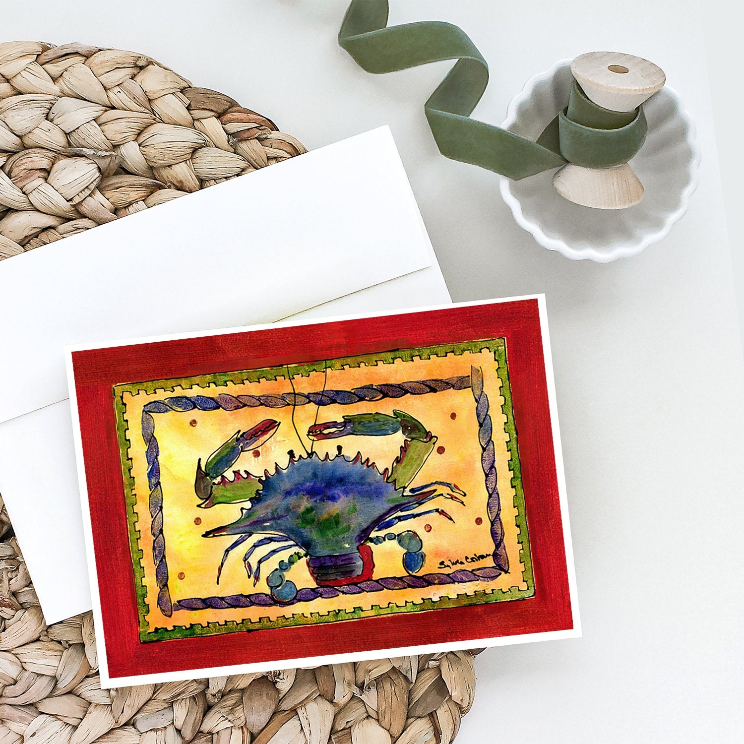 Buy this Female Blue Crab Greeting Cards and Envelopes Pack of 8