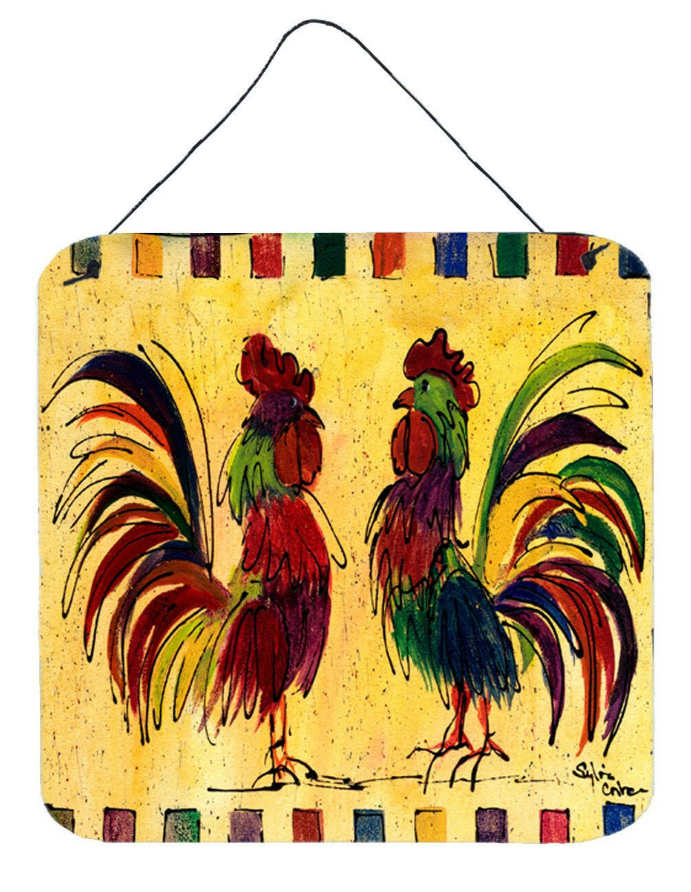 Bird - Rooster Aluminium Metal Wall or Door Hanging Prints by Caroline's Treasures