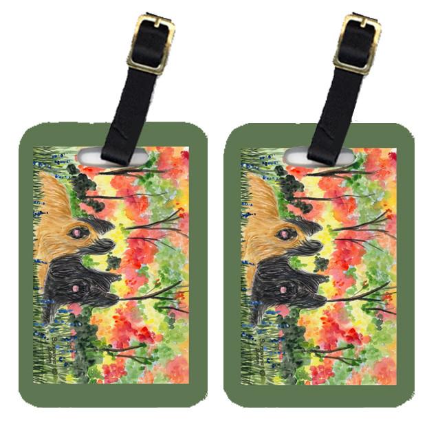 Pair of 2 Briard Luggage Tags by Caroline&#39;s Treasures