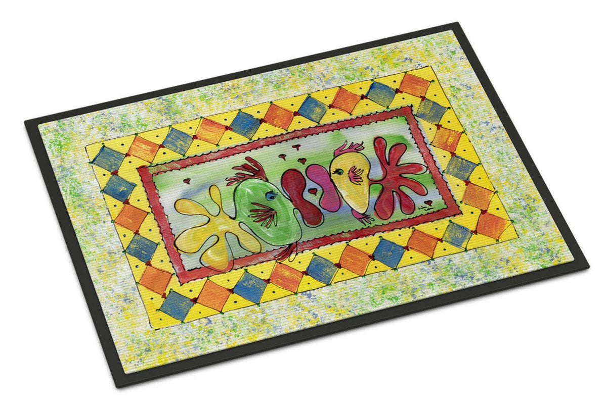 Fish Kissing Fish Indoor or Outdoor Mat 24x36 8074 Doormat - the-store.com