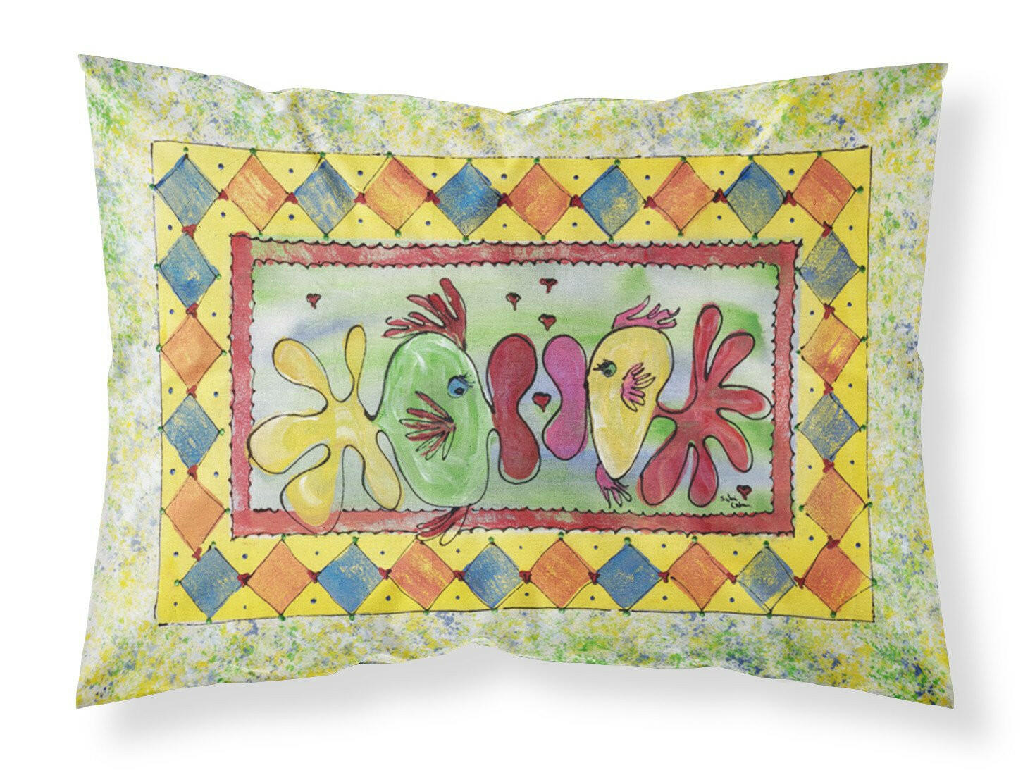 Kissing Fish Moisture wicking Fabric standard pillowcase by Caroline's Treasures