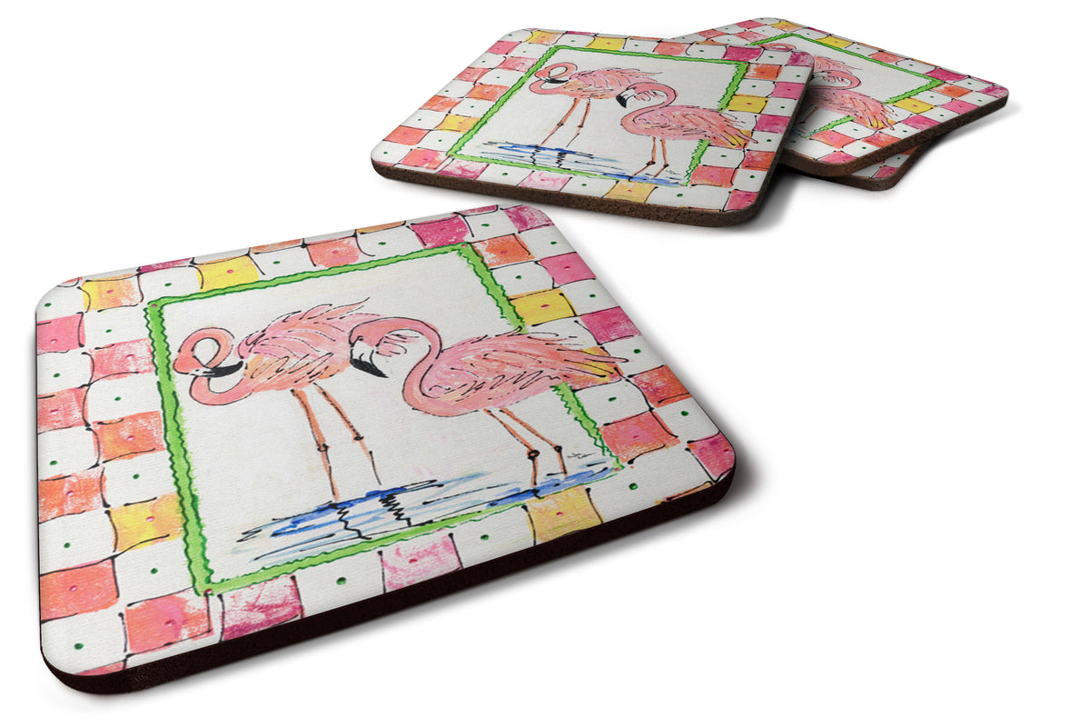 Set of 4 Bird - Flamingo Foam Coasters - the-store.com