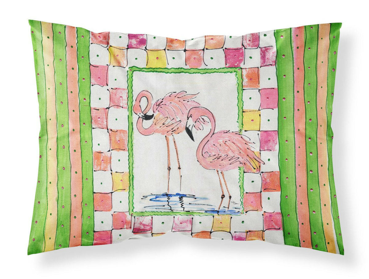 Bird - Flamingo Moisture wicking Fabric standard pillowcase by Caroline&#39;s Treasures