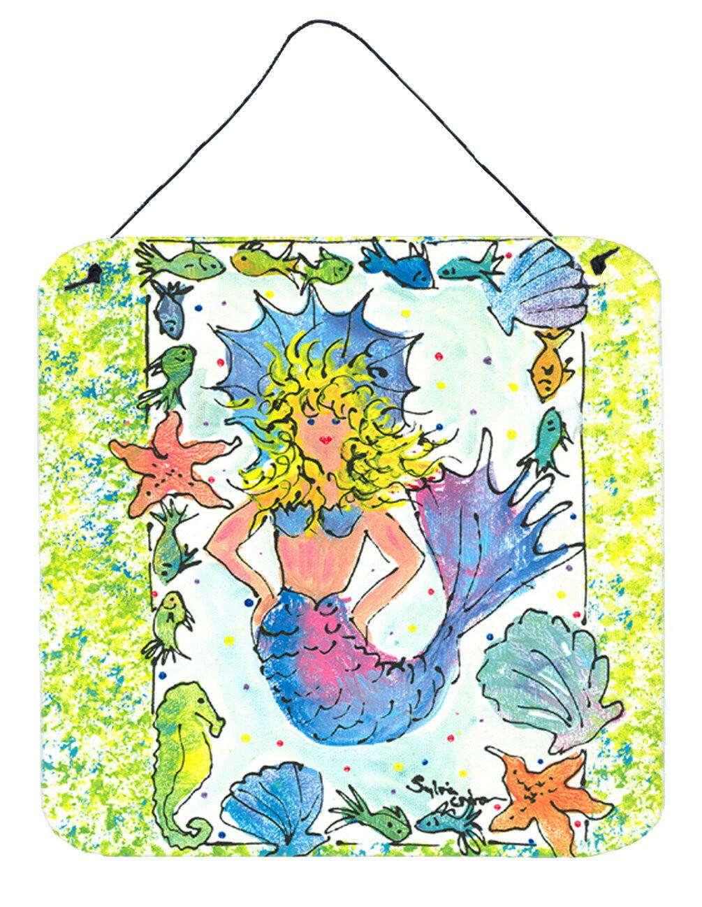 Mermaid Aluminium Metal Wall or Door Hanging Prints by Caroline&#39;s Treasures