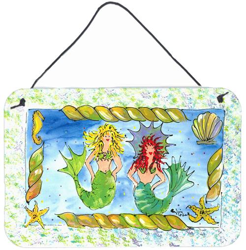 Mermaid  Indoor or Aluminium Metal Wall or Door Hanging Prints by Caroline&#39;s Treasures