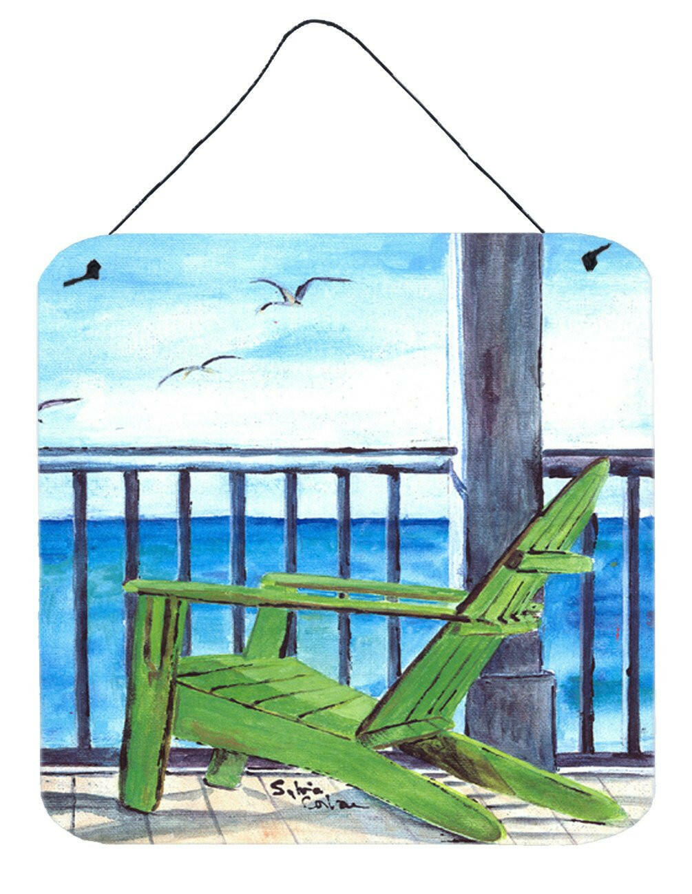 Adirondack Chairs Aluminium Metal Wall or Door Hanging Prints 8085 by Caroline's Treasures