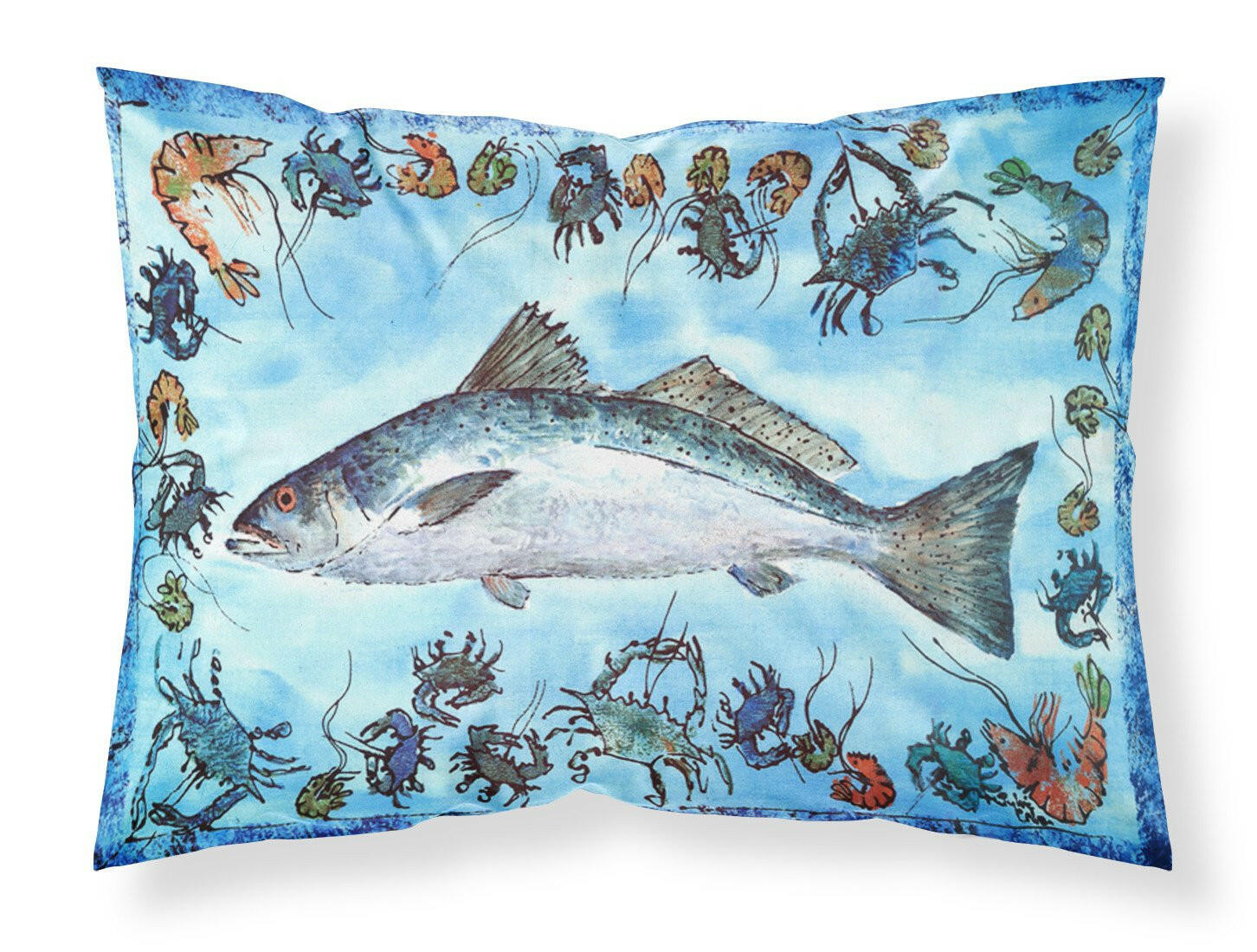 Fish Speckled Trout Moisture wicking Fabric standard pillowcase by Caroline's Treasures