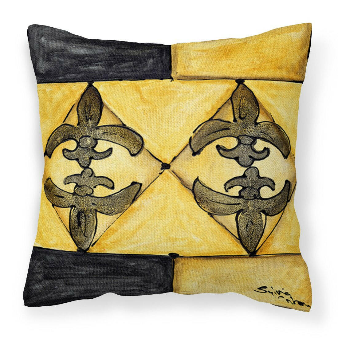 Fleur de lis Fabric Decorative Pillow 8089PW1414 - the-store.com