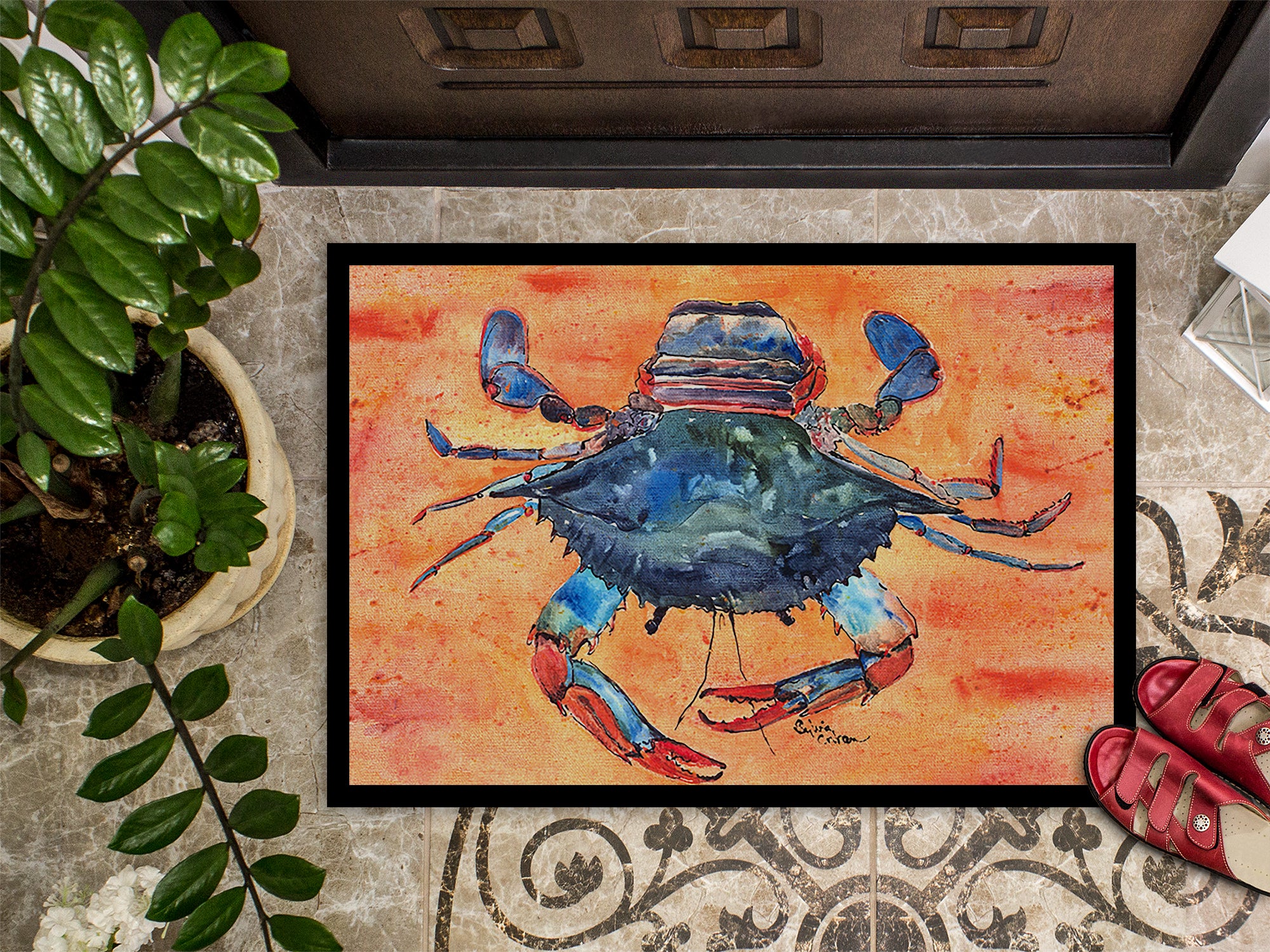 Crab Indoor or Outdoor Mat 18x27 8096 Doormat - the-store.com