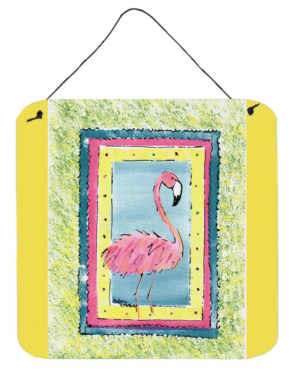 Bird - Flamingo Aluminium Metal Wall or Door Hanging Prints 8106 by Caroline's Treasures