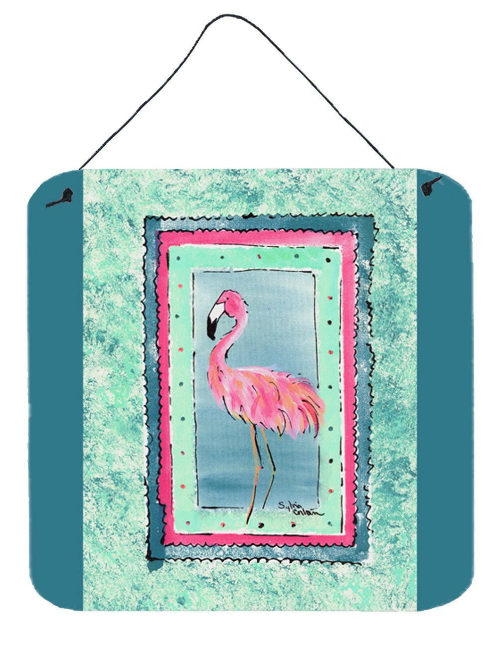 Bird - Flamingo Aluminium Metal Wall or Door Hanging Prints 8107 by Caroline's Treasures