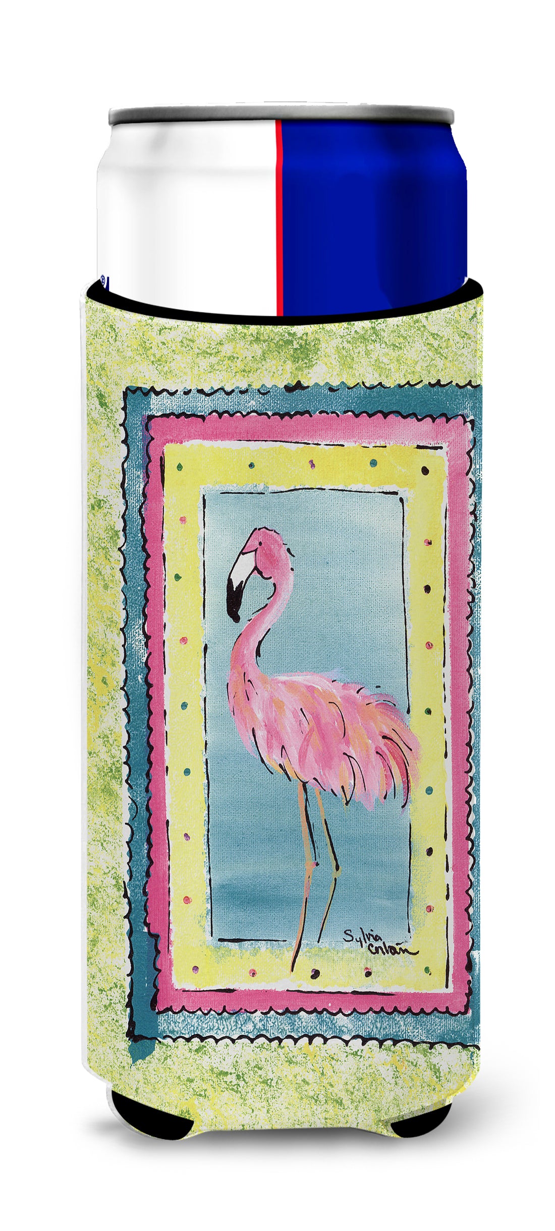 Bird - Flamingo Ultra Beverage Insulators for slim cans 8107MUK.