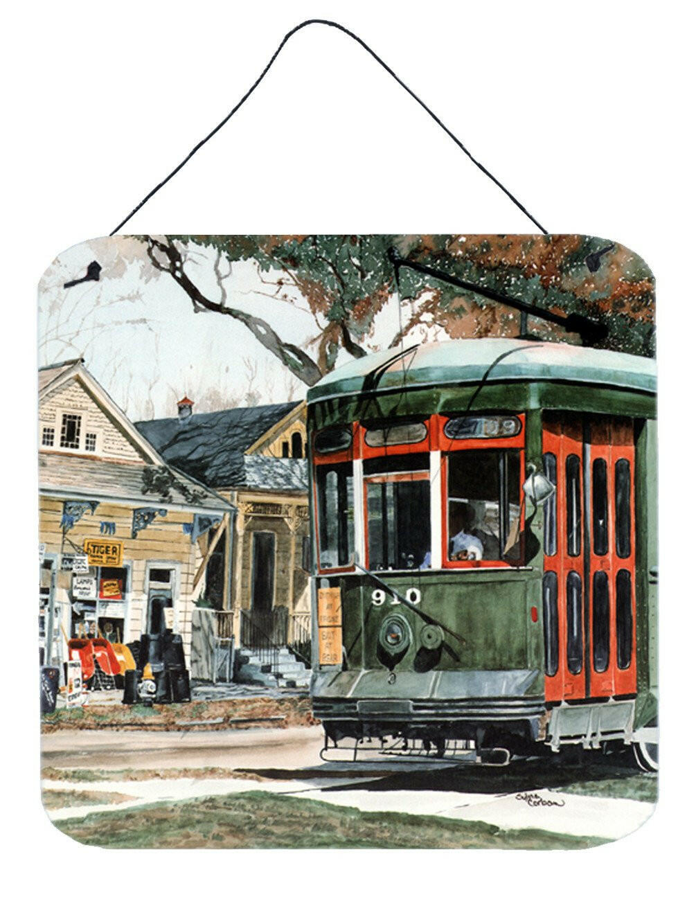 New Orleans Streetcar Aluminium Metal Wall or Door Hanging Prints by Caroline's Treasures