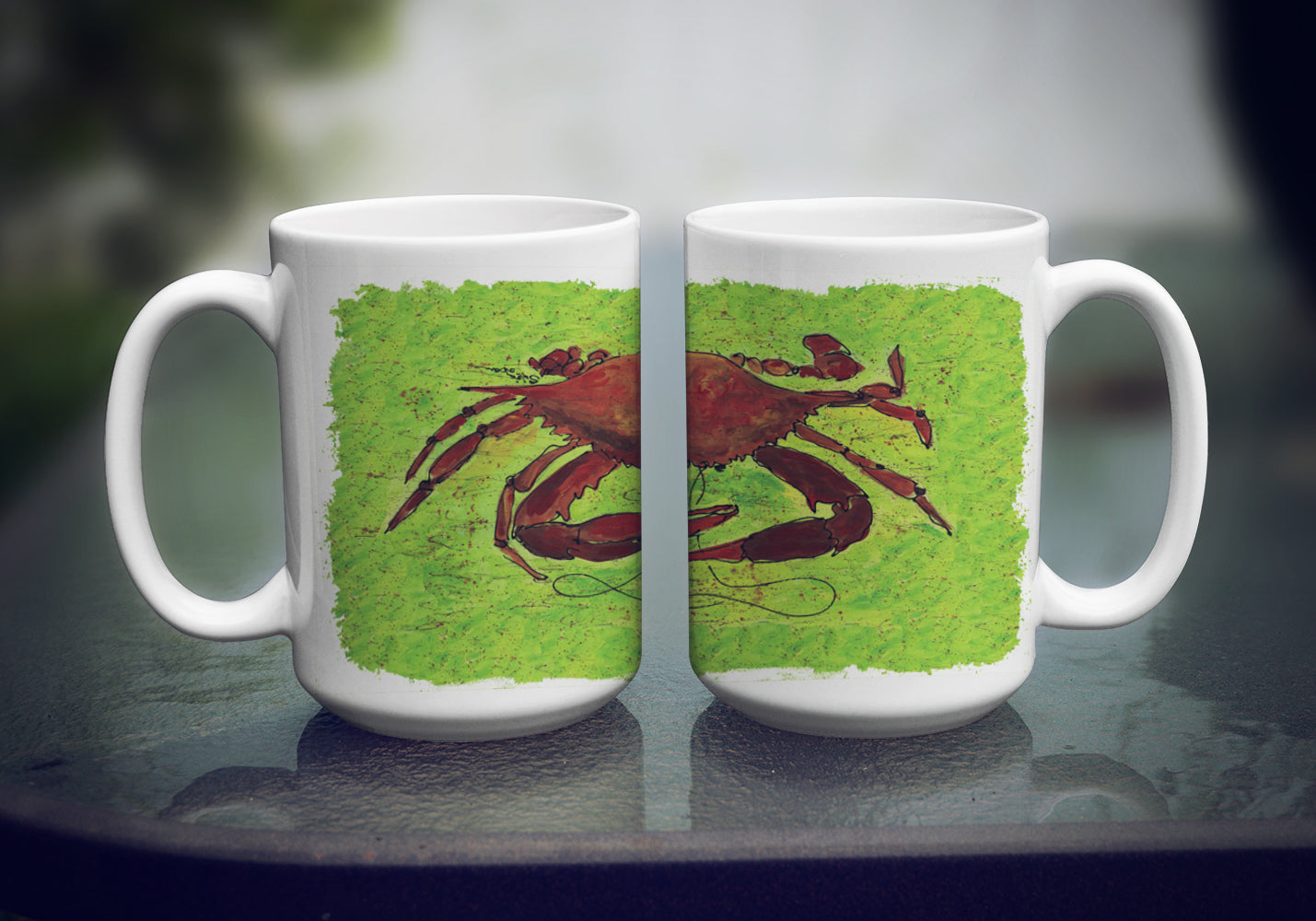 Crab Dishwasher Safe Microwavable Ceramic Coffee Mug 15 ounce 8127CM15  the-store.com.