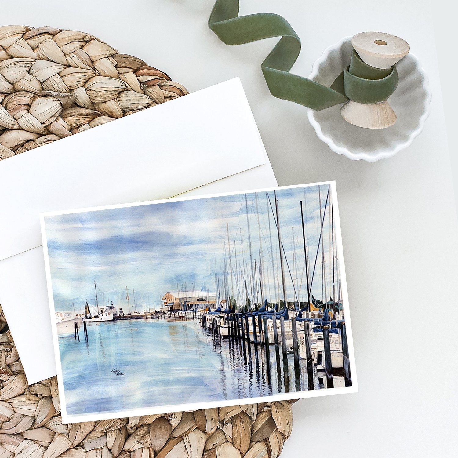 Buy this The Warf Greeting Cards and Envelopes Pack of 8