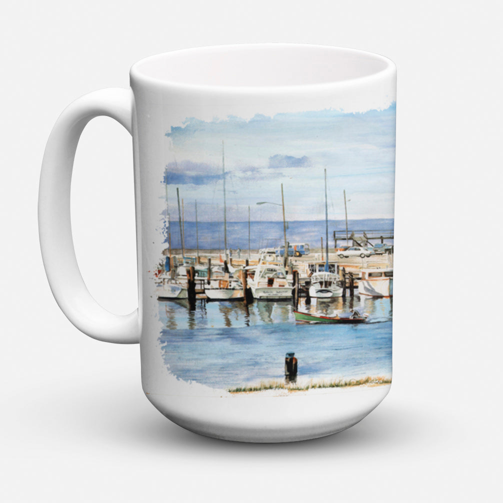 The Pass Bait Shop Dishwasher Safe Microwavable Ceramic Coffee Mug 15 ounce 8129CM15  the-store.com.