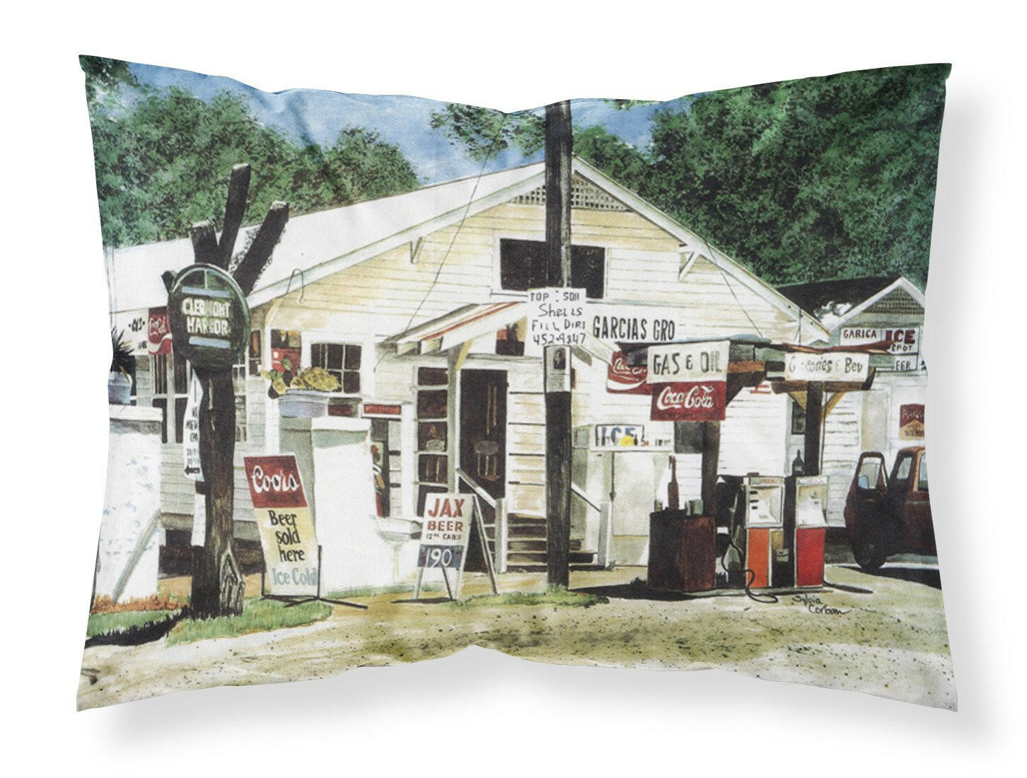 Garcia's Grocery Moisture wicking Fabric standard pillowcase by Caroline's Treasures