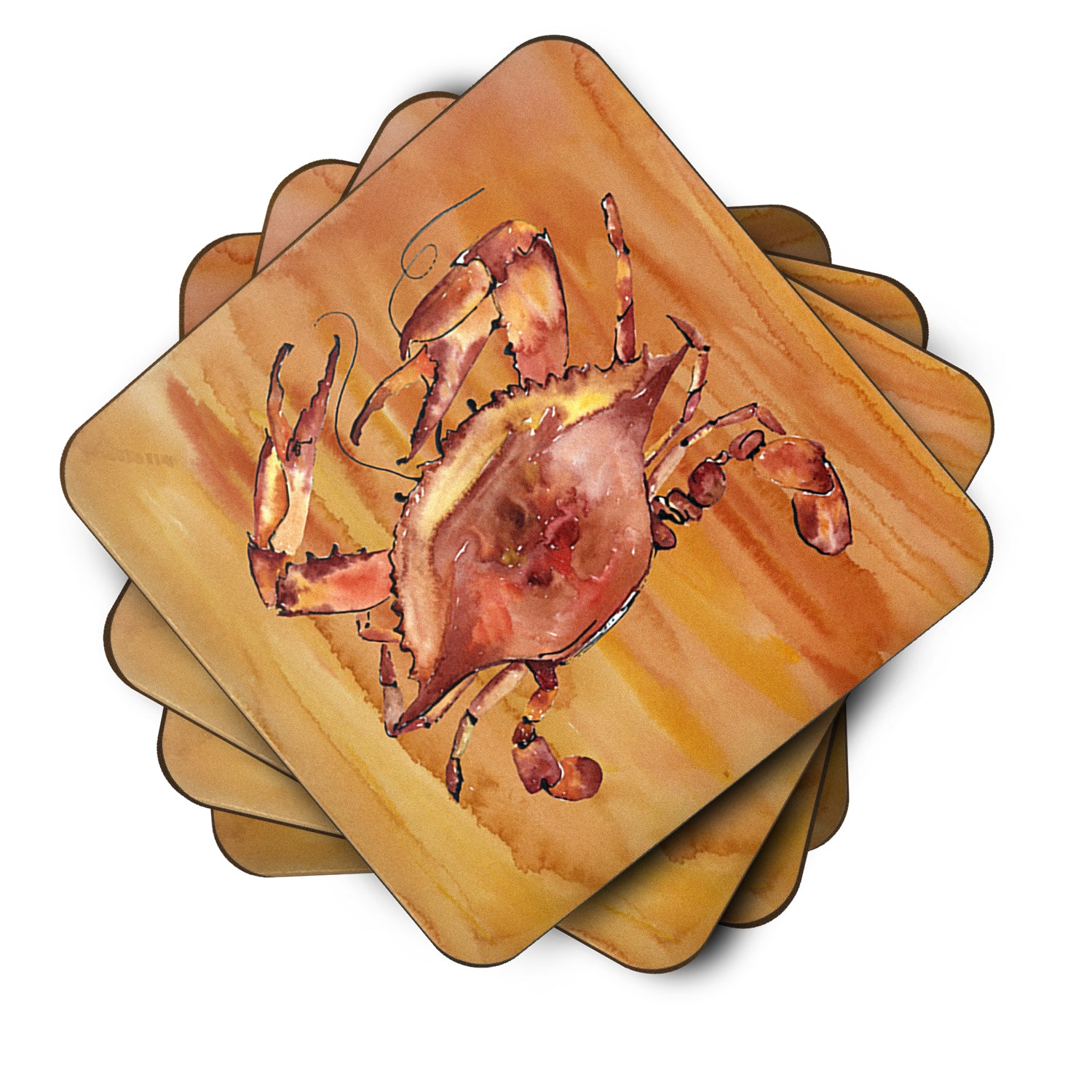 Set of 4 Crab Foam Coasters - the-store.com