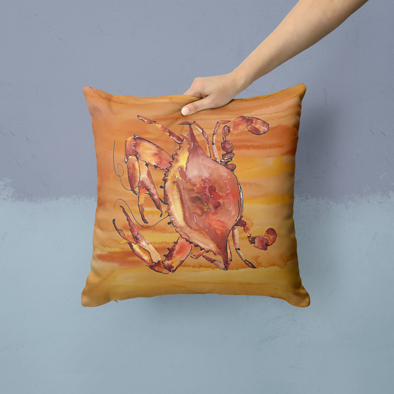 Crab  Fabric Decorative Pillow 8139PW1414 - the-store.com