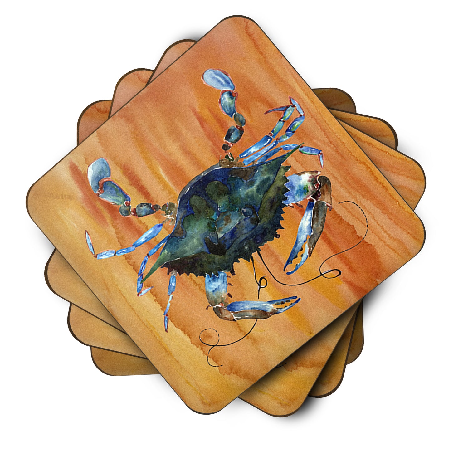 Set of 4 Crab Foam Coasters - the-store.com