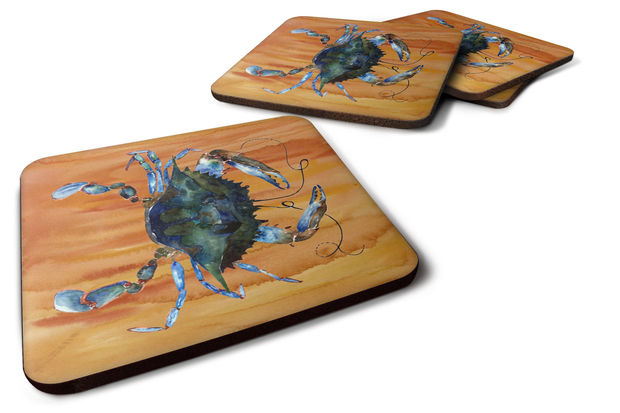 Set of 4 Crab Foam Coasters - the-store.com