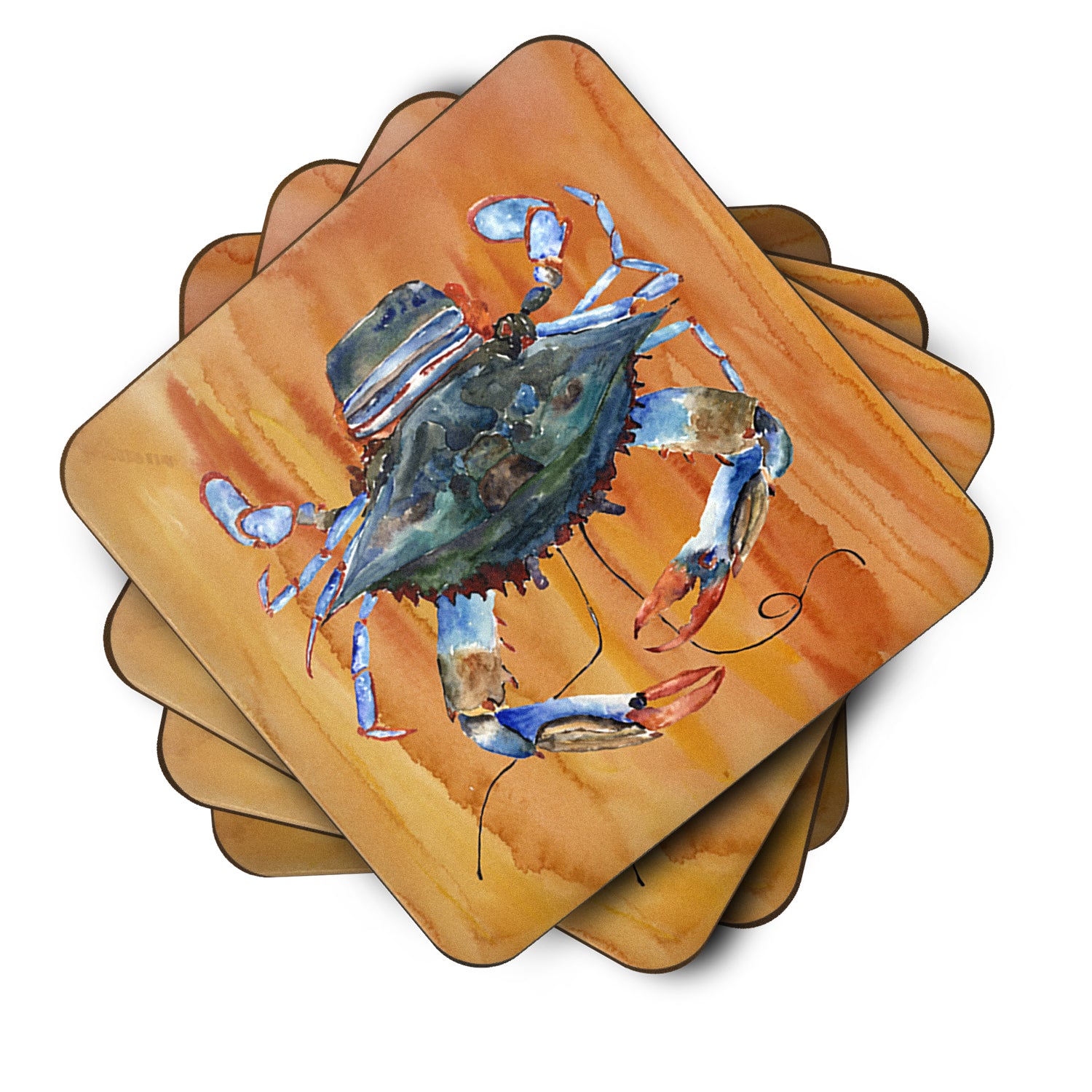 Set of 4 Crab Foam Coasters - the-store.com