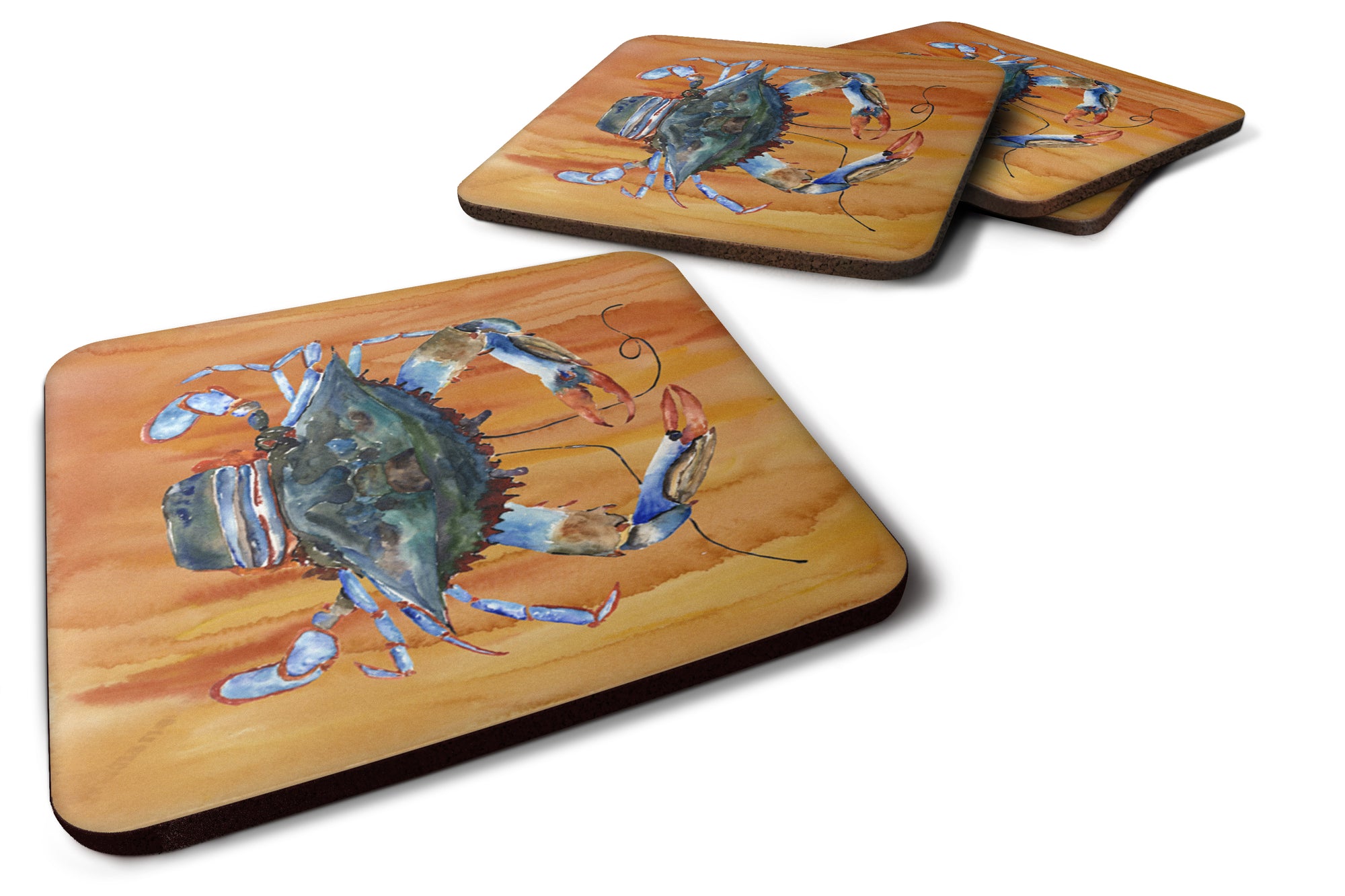 Set of 4 Crab Foam Coasters - the-store.com