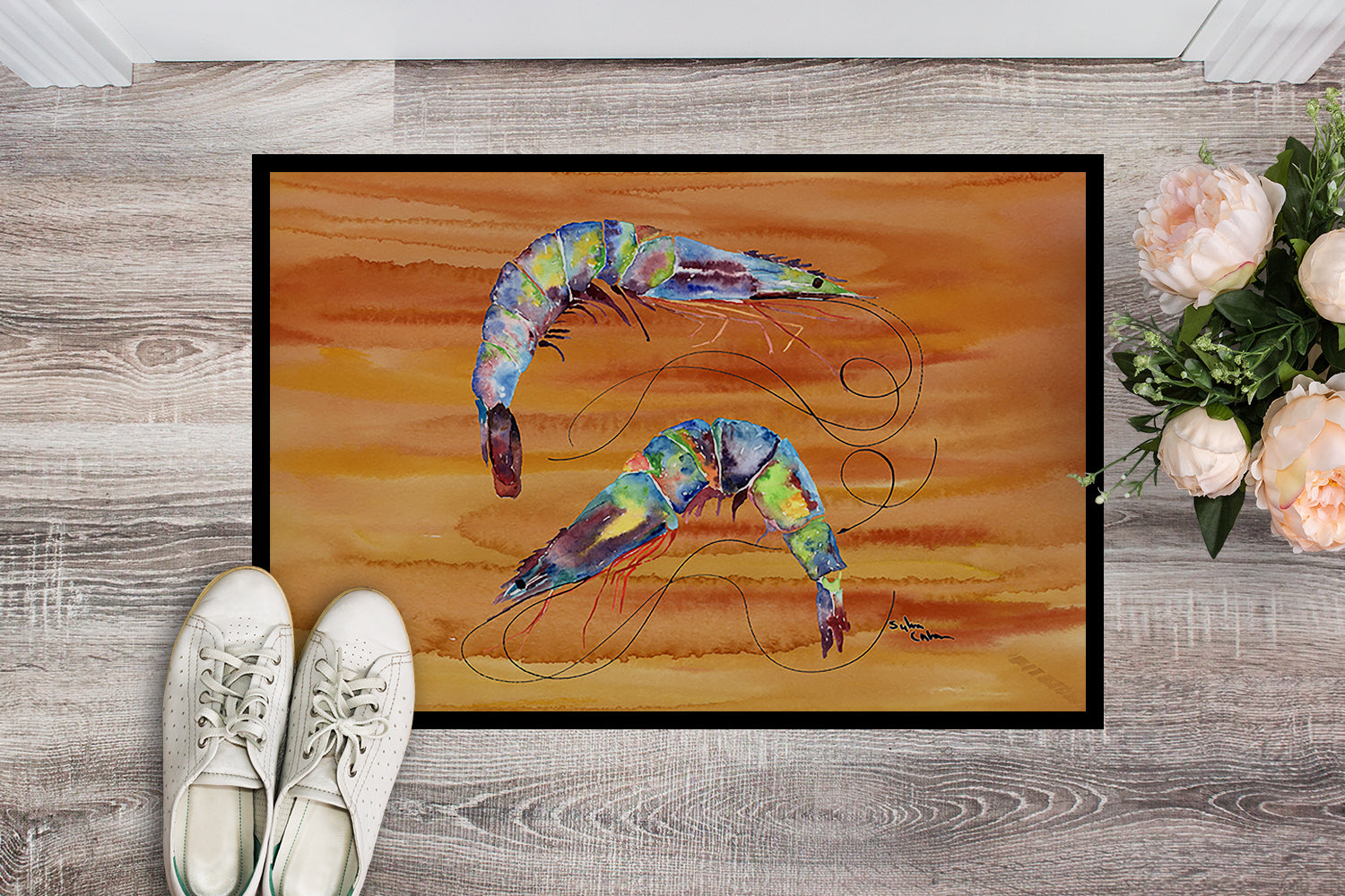 Shrimp Indoor or Outdoor Mat 18x27 8145 Doormat - the-store.com