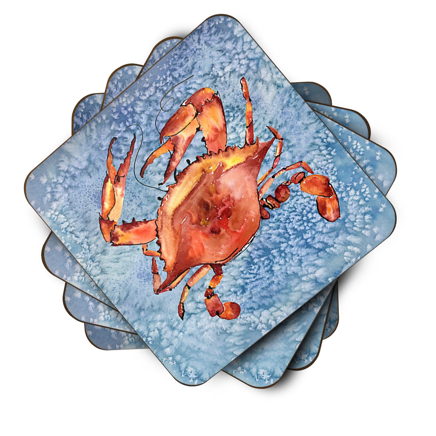 Set of 4 Crab Foam Coasters - the-store.com