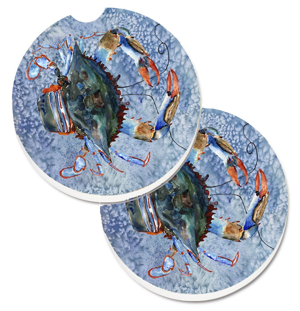 Crab Set of 2 Cup Holder Car Coasters 8149CARC by Caroline&#39;s Treasures