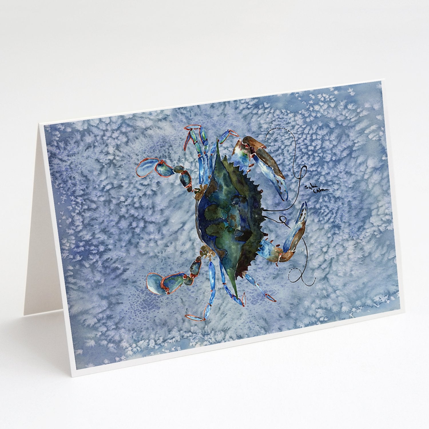 Buy this Male Blue Crab Cool Blue Water Greeting Cards and Envelopes Pack of 8