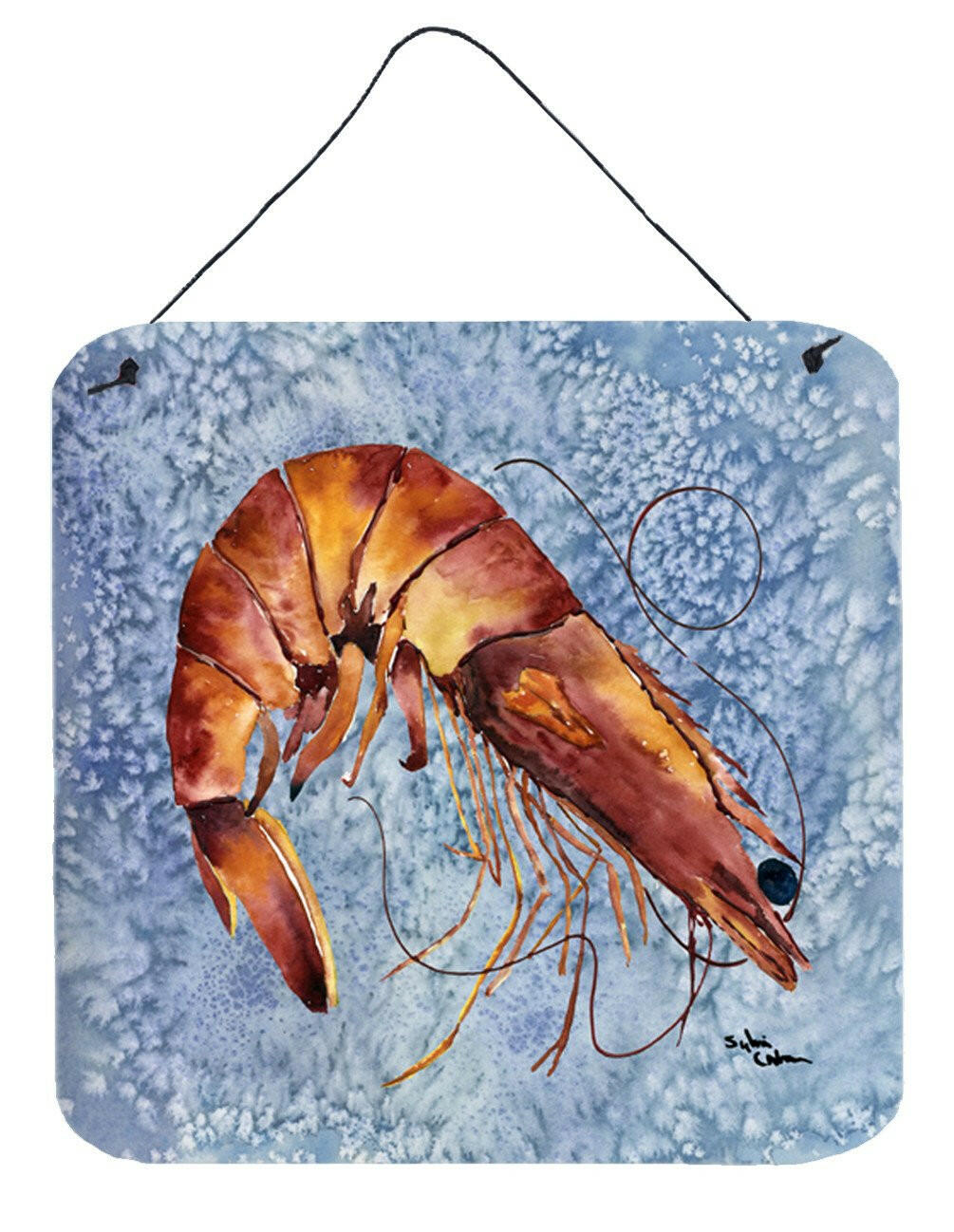 Shrimp Aluminium Metal Wall or Door Hanging Prints by Caroline&#39;s Treasures