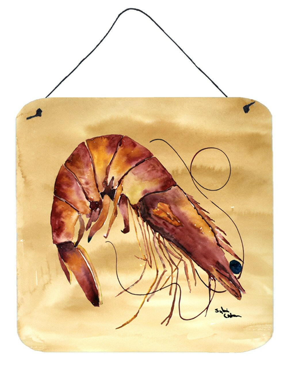 Shrimp Aluminium Metal Wall or Door Hanging Prints by Caroline&#39;s Treasures