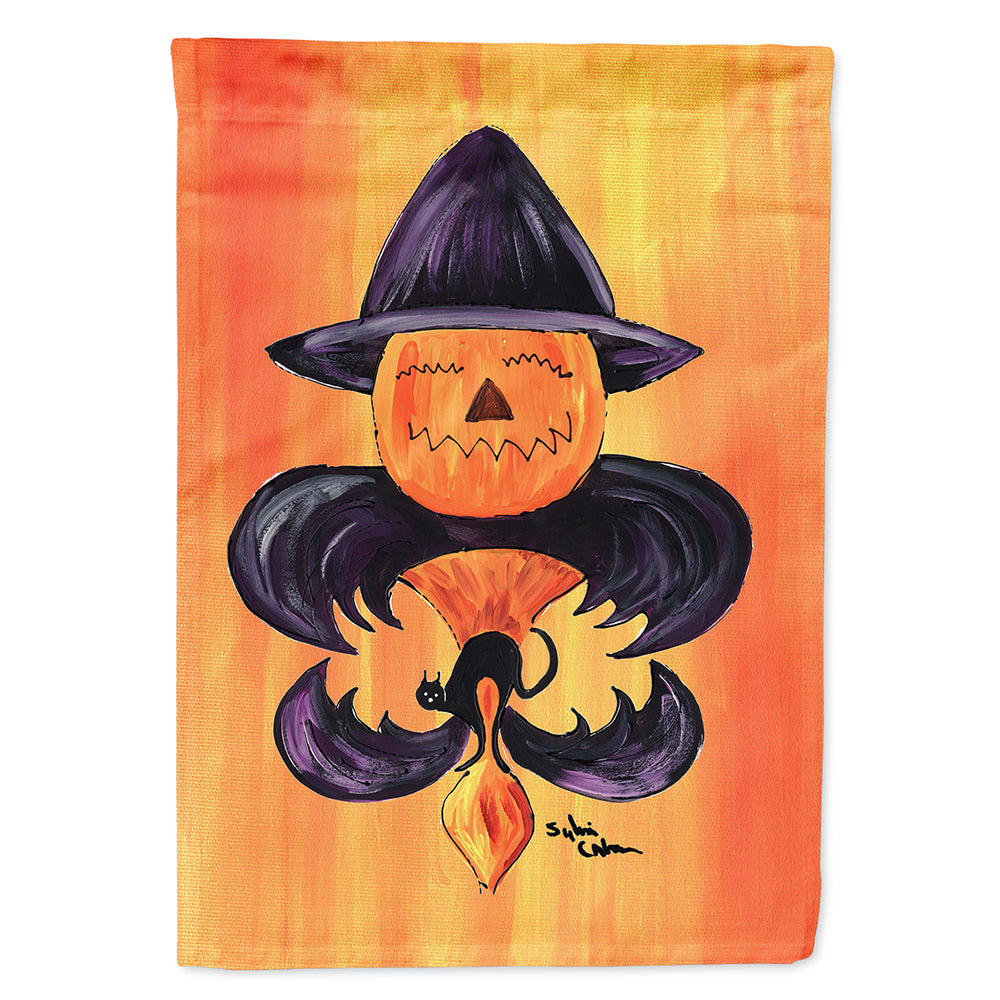 Halloween Pumpkin Bat Fleur de lis Flag Canvas House Size  the-store.com.