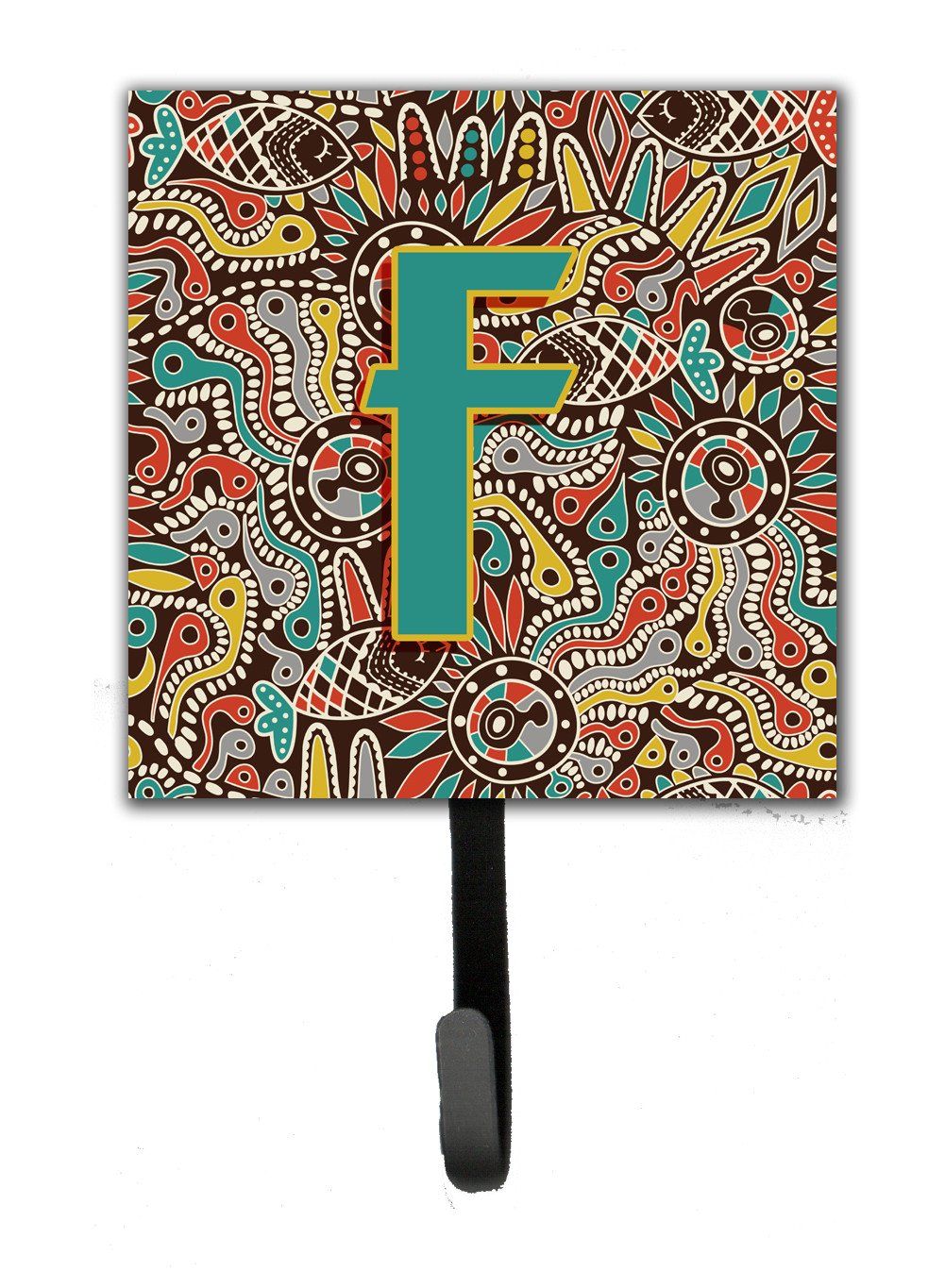 Letter F Retro Tribal Alphabet Initial Leash or Key Holder CJ2013-FSH4 by Caroline's Treasures