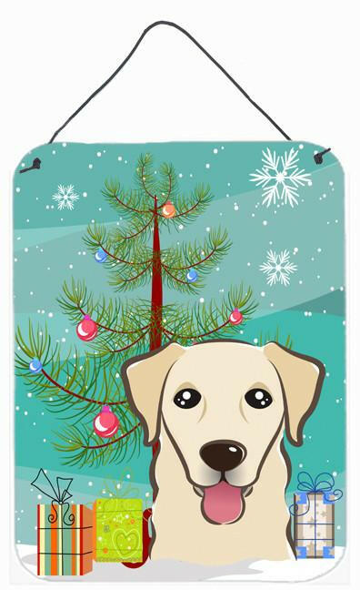 Christmas Tree and Golden Retriever Wall or Door Hanging Prints BB1624DS1216 by Caroline's Treasures