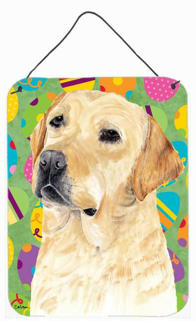 Labrador Easter Eggtravaganza Aluminium Metal Wall or Door Hanging Prints by Caroline&#39;s Treasures