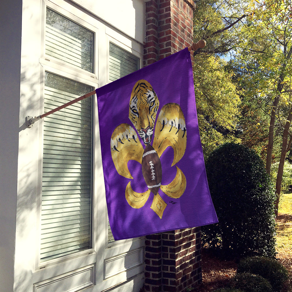 Tiger Football Fleur de lis Flag Canvas House Size  the-store.com.