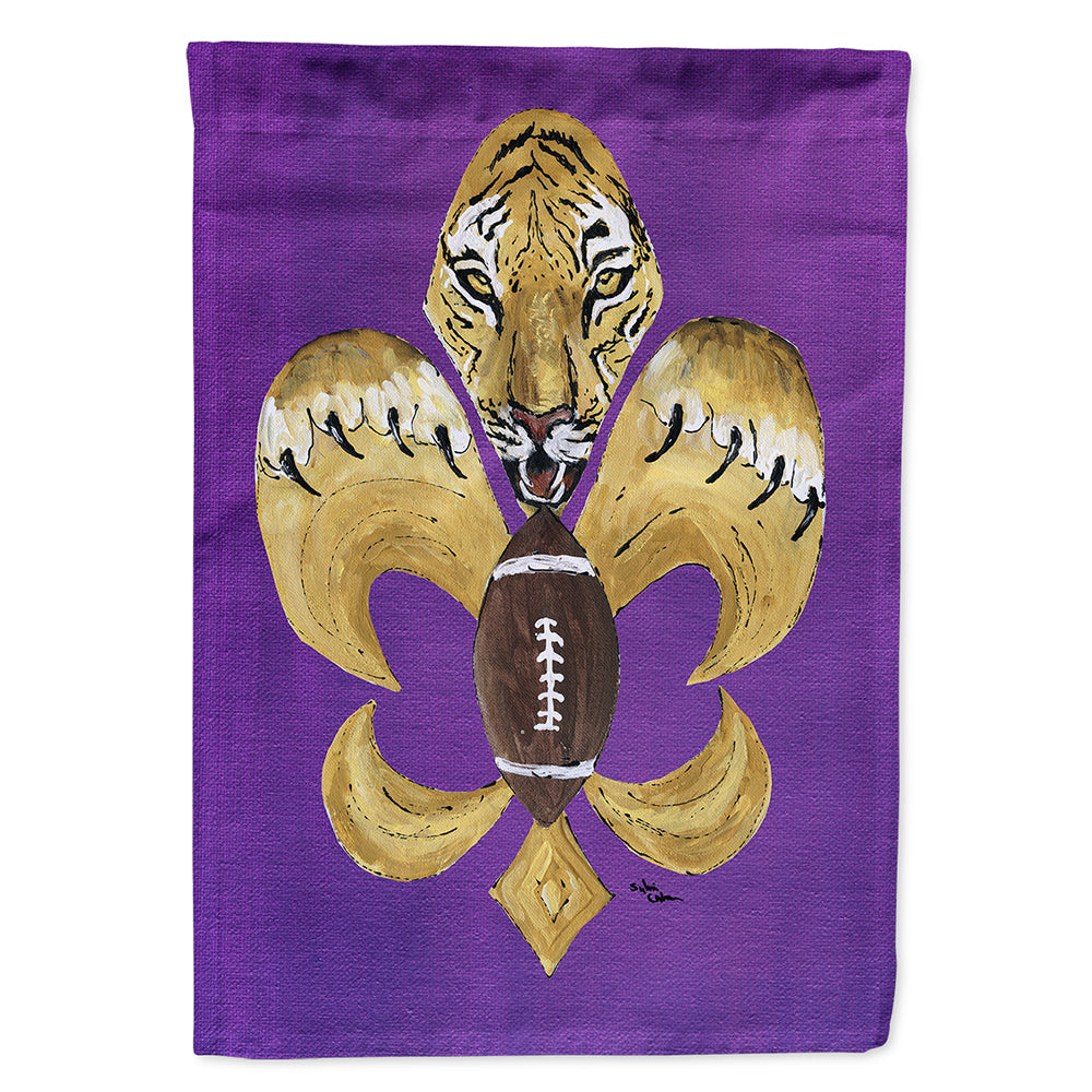 Tiger Football Fleur de lis Flag Canvas House Size  the-store.com.