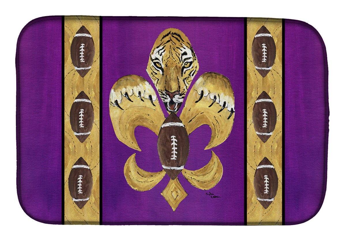 Tiger Football Fleur de lis Dish Drying Mat 8205DDM  the-store.com.