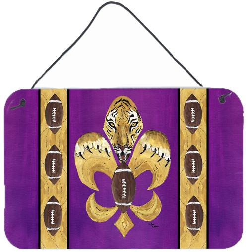 Tiger Football Fleur de lis  Indoor or Wall or Door Hanging Prints by Caroline's Treasures