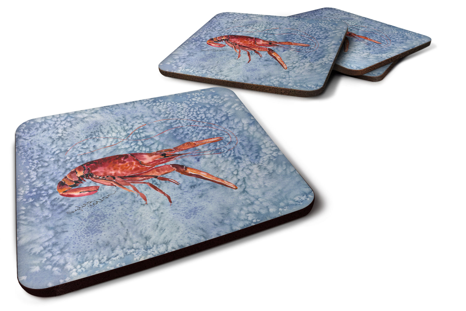 Set of 4 Crawfish Foam Coasters - the-store.com