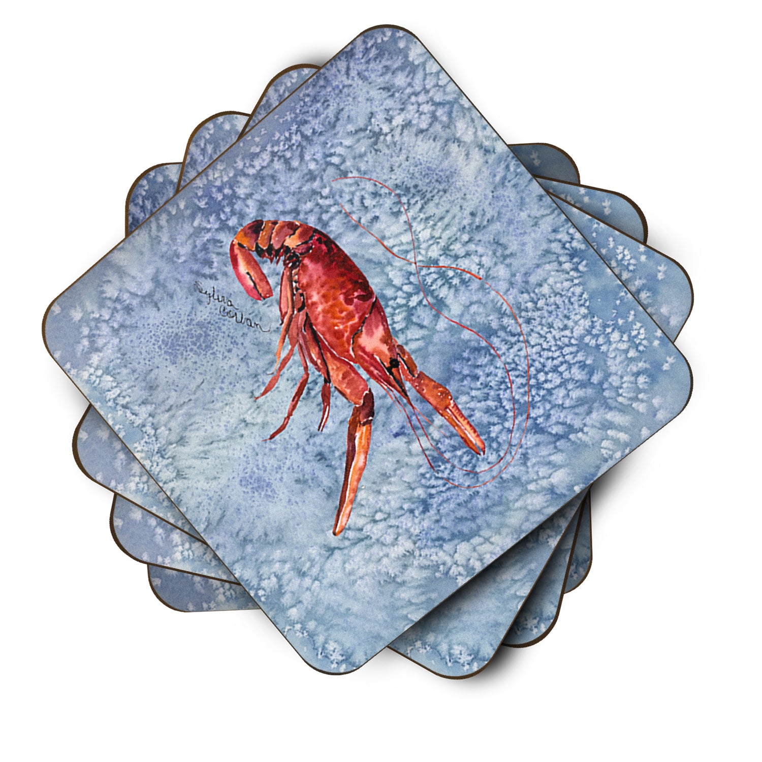 Set of 4 Crawfish Foam Coasters - the-store.com