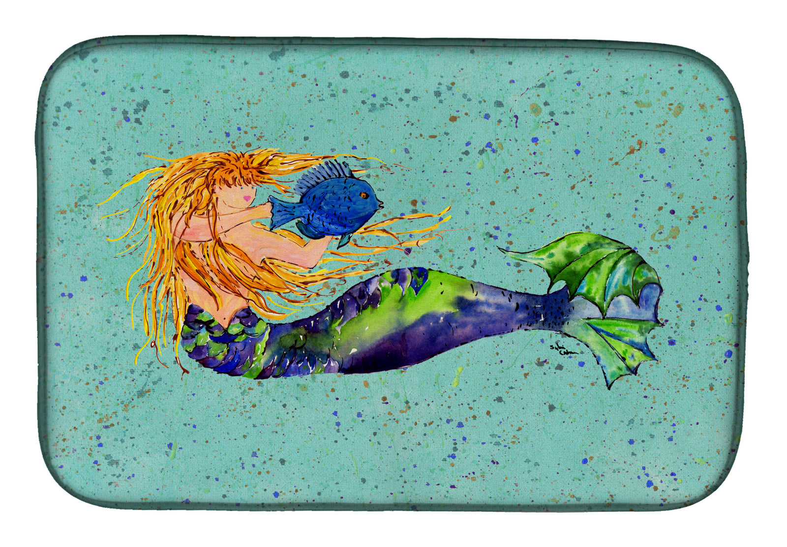 Mermaid Dish Drying Mat 8336DDM  the-store.com.