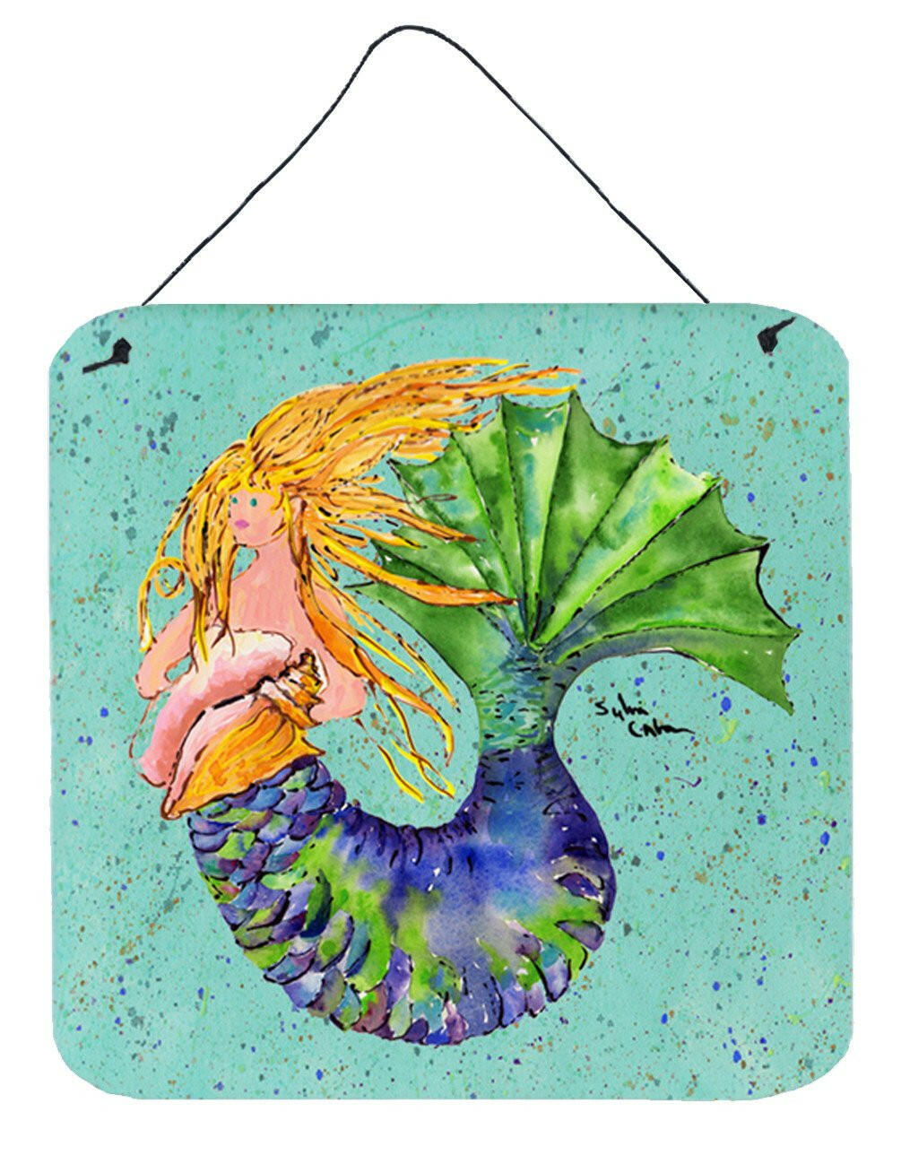 Mermaid Aluminium Metal Wall or Door Hanging Prints by Caroline's Treasures