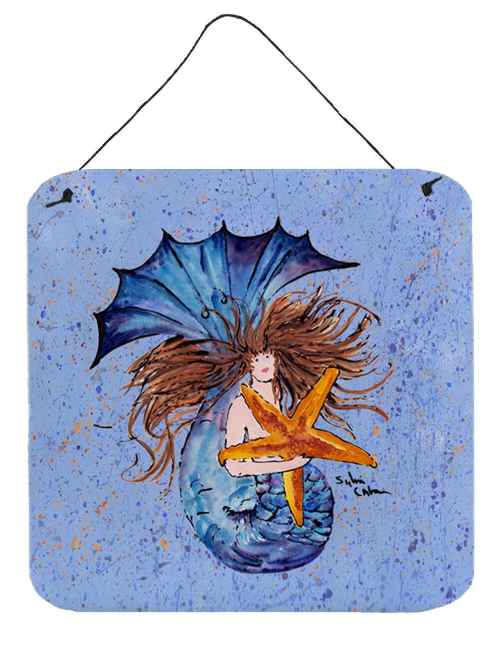 Mermaid Aluminium Metal Wall or Door Hanging Prints by Caroline's Treasures