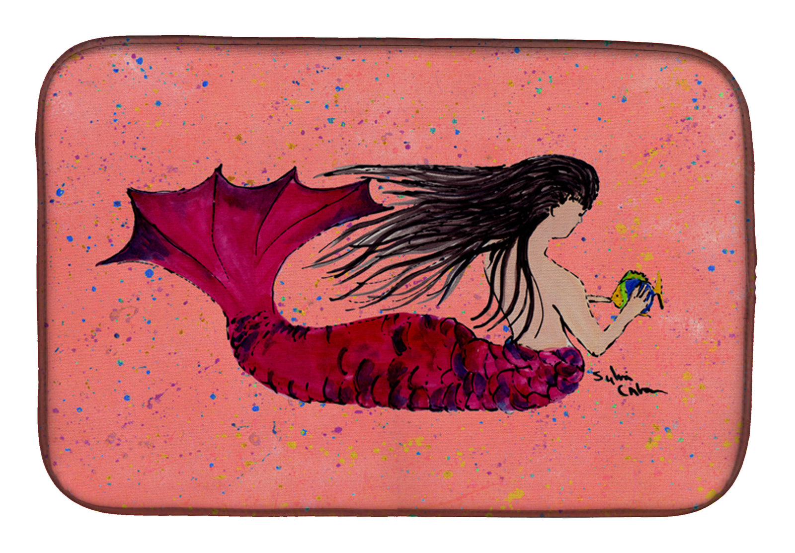 Mermaid Dish Drying Mat 8338DDM  the-store.com.